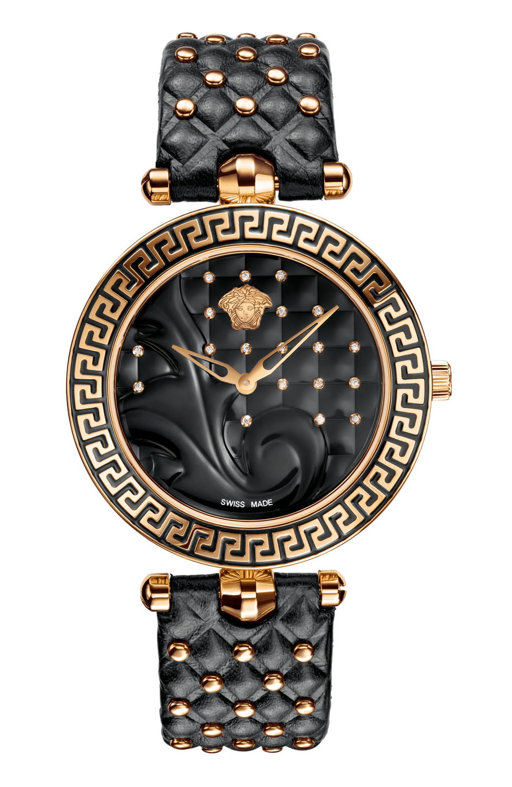 Versace QUARTZ watch 762.3 BLACK ENAMELED DIAL - Click Image to Close